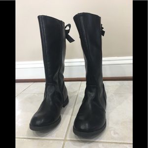 Tall Black Boots Girls size 4